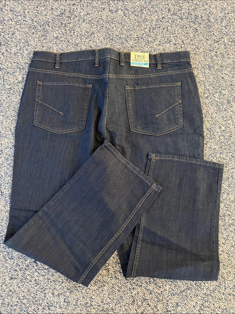 True Religion Men's Relaxed Dark Blue Jeans